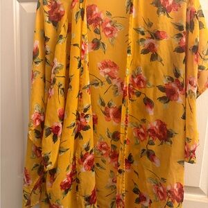 Yellow floral kimono